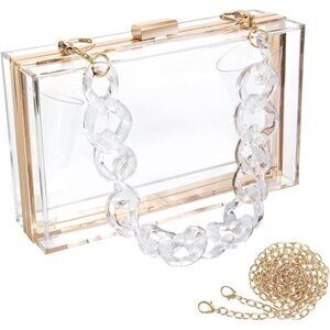 Clear Purse for Women Acrylic Clear Clutch Bag,acrylic Purses Clear Clutch Purse